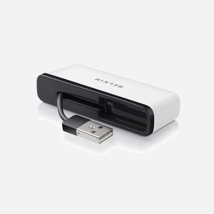 Belkin F4U021BT Hub USB 2.0 - 4 ports USB 2.0, 480 Mbit/s, Noir et Blanc, Compatible Mac, Alimentation USB, Plug and Play - Miniature 1