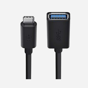Belkin Adaptateur USB-C vers USB-A F2CU036btBLK - USB 3.2 Gen 1 (3.1 Gen 1) - 5 Gbit/s - Noir - Connecteurs Mâle/Femelle - Miniature 3