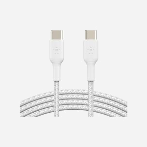 Belkin CAB004BT1MWH Câble USB-C Mâle/Mâle 1m Blanc Tressé, USB-IF Certified, compatible Apple/Samsung/Google (Liste détaillée fournie) - Miniature 5