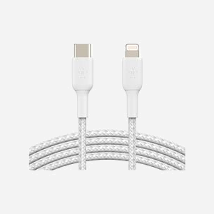 Belkin CAA004BT1MWH Câble Lightning vers USB-C 1m Blanc - Connecteurs Mâle, Certification MFi - Compatible iPhone, iPad - Miniature 5