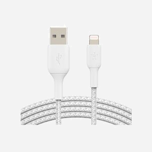 Belkin CAA002BT1MWH : Câble Lightning vers USB-A 1m Blanc, Certification MFi, Compatible iPhone/iPad (liste détaillée), Connecteurs Mâle/Mâle - Miniature 2