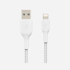 Belkin CAA002BT1MWH : Câble Lightning vers USB-A 1m Blanc, Certification MFi, Compatible iPhone/iPad (liste détaillée), Connecteurs Mâle/Mâle - Miniature 4