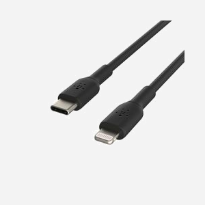 Belkin CAA003BT1MBK : Câble 1m Lightning vers USB-C Noir, Connecteurs Mâle Droit, Certification MFi, Quantité 1 - Miniature 2