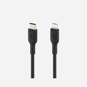 Belkin CAA003BT1MBK : Câble 1m Lightning vers USB-C Noir, Connecteurs Mâle Droit, Certification MFi, Quantité 1 - Miniature 4