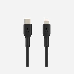 Belkin CAA003BT1MBK : Câble 1m Lightning vers USB-C Noir, Connecteurs Mâle Droit, Certification MFi, Quantité 1 - Miniature 5