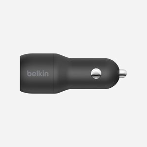 Belkin CCD001BT1MBK : Chargeur Auto Universel Allume-cigare 2 Ports USB 2.0, Câble 1m USB-A to Lightning, 24W, Indicateur LED, Noir - Miniature 2