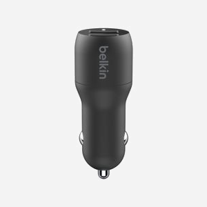 Belkin CCD001BT1MBK : Chargeur Auto Universel Allume-cigare 2 Ports USB 2.0, Câble 1m USB-A to Lightning, 24W, Indicateur LED, Noir - Miniature 3