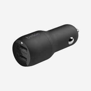 Belkin CCD001BT1MBK : Chargeur Auto Universel Allume-cigare 2 Ports USB 2.0, Câble 1m USB-A to Lightning, 24W, Indicateur LED, Noir - Miniature 5