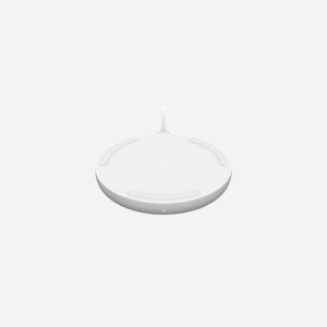 Belkin WIA001BTWH Chargeur Secteur 10W à Induction (Qi) pour Téléphone Mobile, Charge Rapide, Câble 1.2m, Blanc, Auto-Adaptatif
