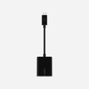 Belkin F7U081BTBLK Chargeur USB-C 60W Noir pour Smartphone - 2 ports USB Type-C - Alimentation Intérieure - Plug & Play - 33x140x10.5mm - Miniature 2