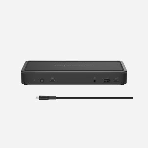 Belkin INC003VFBK Station d'accueil USB 3.2 Gen 2 Type-C, 2xHDMI 2.0, 2xDisplayPort 1.4, 65W Power Delivery, Ethernet Gigabit, Noir - Miniature 4