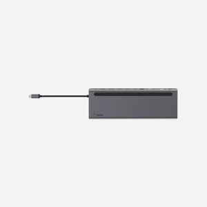 Belkin INC004BTSGY : Station d'accueil USB-C 11-en-1, USB 3.2 Gen 1 Type-C, HDMI 1.4, DisplayPort 1.2, VGA, Ethernet Gigabit, Lecteur SD/MicroSD, Power Delivery 100W - Miniature 5