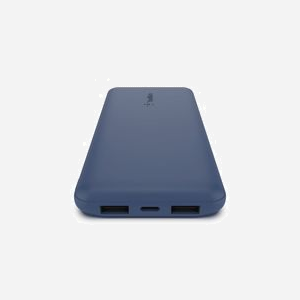 Belkin BPB011BTBL Batterie Externe 10000mAh Bleu, 2x USB-A + 1x USB-C, 15W, Recharge USB, Compatible Smartphones/Tablettes/Casques - Miniature 4