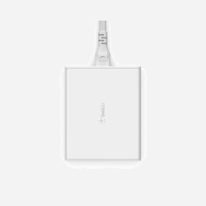 Belkin WCH010VFWH Chargeur Secteur 108W, 2x USB-C Power Delivery 3.0, 2x USB-A 3.2 Gen 1, Câble 2m, Blanc, Compatible Ordinateur Portable/Smartphone/Tablette - Miniature 3