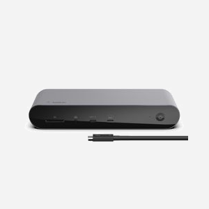 Belkin Thunderbolt 4 Dock Pro - Station d'accueil filaire, 2x Thunderbolt 4, 2x HDMI 2.0, USB 3.2 Gen 1/Gen 2, Power Delivery 90W, Ethernet, Lecteur SD, Noir - Miniature 4