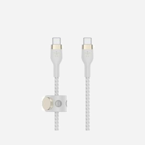 Belkin BOOST↑CHARGE PRO Flex Câble USB-C vers USB-C 2m USB 2.0 Silicone Blanc Compatible Galaxy/iPad/MacBook - CAB011BT2MWH