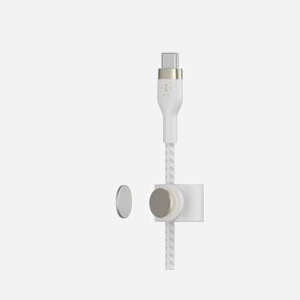 Belkin BOOST↑CHARGE PRO Flex Câble USB-C vers USB-C 2m USB 2.0 Silicone Blanc Compatible Galaxy/iPad/MacBook - CAB011BT2MWH - Miniature 5