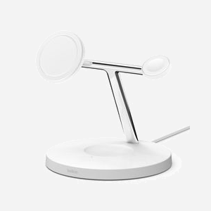 Belkin WIZ017vfWH Station de Charge 3-en-1 MagSafe 15W Secteur Blanc pour iPhone 12/13, Apple Watch (Series 2 à 7) et AirPods, avec Indicateur LED - Miniature 2