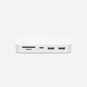 Belkin INC011BTWH Hub USB-C 3.2 Gen 1 avec 2x USB-A, 1x USB-C, RJ-45, Lecteur Cartes SD/MicroSD, Alimentation USB, Blanc - Miniature 3