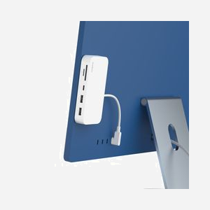 Belkin INC011BTWH Hub USB-C 3.2 Gen 1 avec 2x USB-A, 1x USB-C, RJ-45, Lecteur Cartes SD/MicroSD, Alimentation USB, Blanc - Miniature 5
