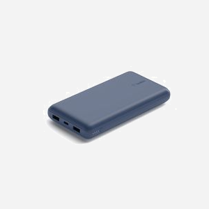Belkin BPB012btBL Batterie Externe 20000mAh Bleu - 2x USB Type-A, 1x USB Type-C, 15W - Compatible Smartphones/Tablettes - Câble USB-A vers USB-C inclus - Miniature 2