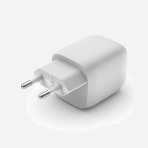 Belkin WCH011vfWH Chargeur Secteur 45W GaN Double USB-C PD 3.0/PPS - 25W/20W - Compatible Ordinateur Portable, Smartphone, Tablette - Blanc - Miniature 3