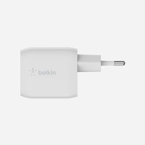 Belkin WCH011vfWH Chargeur Secteur 45W GaN Double USB-C PD 3.0/PPS - 25W/20W - Compatible Ordinateur Portable, Smartphone, Tablette - Blanc - Miniature 4