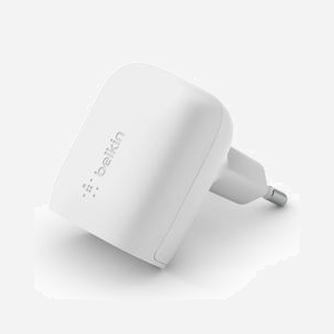Belkin BoostCharge WCA006VFWH - Chargeur Secteur USB-C 20W Power Delivery 3.1 PPS GaN - Blanc - Smartphones et Tablettes - Compatible Google Pixel, iPhone, Galaxy - Miniature 1