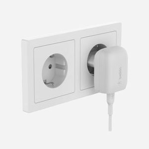 Belkin BoostCharge WCA006VFWH - Chargeur Secteur USB-C 20W Power Delivery 3.1 PPS GaN - Blanc - Smartphones et Tablettes - Compatible Google Pixel, iPhone, Galaxy - Miniature 5