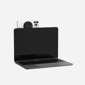Belkin MMA006btBK Support Actif Magnétique Noir pour Mobile/Smartphone, Fixation MagSafe, Orientation Portrait/Paysage, Compatibilité MacBook & iPhone - Miniature 2