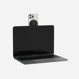 Belkin MMA006btBK Support Actif Magnétique Noir pour Mobile/Smartphone, Fixation MagSafe, Orientation Portrait/Paysage, Compatibilité MacBook & iPhone - Miniature 4