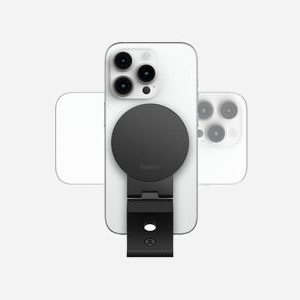 Belkin MMA007BTGY Support Passif Mobile/Smartphone Noir - Montage Clip, Orientation Horizontale/Verticale, Pliable - Compatible iMac, iPhone, Écrans jusqu'à 55" - Miniature 2