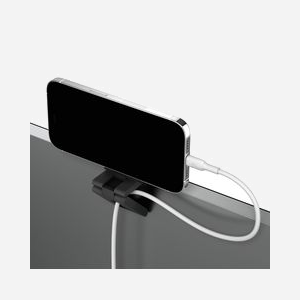 Belkin MMA007BTGY Support Passif Mobile/Smartphone Noir - Montage Clip, Orientation Horizontale/Verticale, Pliable - Compatible iMac, iPhone, Écrans jusqu'à 55" - Miniature 5