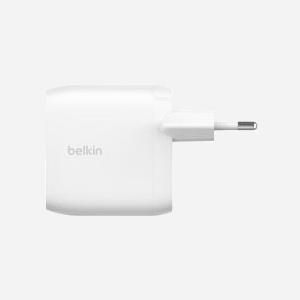Belkin BoostCharge Pro WCB010VFWH Chargeur Secteur 60W Double USB-C PD 3.1 PPS, 2 Ports 30W, Europlug, Blanc - Miniature 3