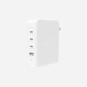Belkin BoostCharge Pro 140W Blanc - Chargeur Secteur Intérieur Universel - 3x USB-C (Power Delivery 3.1 jusqu'à 140W), 1x USB-A 3.2 Gen 1 - GaN - Miniature 1