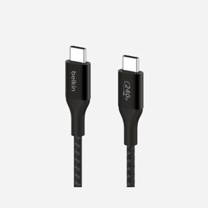 Belkin CAB015bt2MBK : Câble USB-C vers USB-C 2m, USB 2.0, 240W Power Delivery, Compatible iPad, MacBook, Galaxy, ThinkPad, Nintendo Switch - Miniature 3