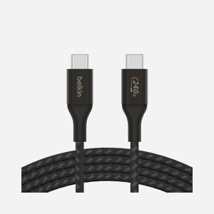 Belkin CAB015bt2MBK : Câble USB-C vers USB-C 2m, USB 2.0, 240W Power Delivery, Compatible iPad, MacBook, Galaxy, ThinkPad, Nintendo Switch - Miniature 4