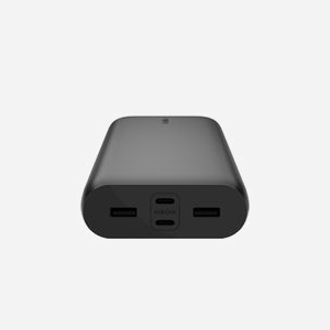 Belkin BPB016BTBK Power Bank 26000mAh Noir - 2x USB-A + 2x USB-C, 32W Total, PPS, Rechargement USB-C, Indicateurs LED, Compatible Universel - Miniature 4