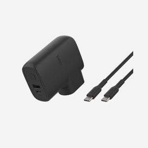 Belkin Chargeur Secteur 25W USB-C Power Delivery 3.0 + USB-A Noir, PPS, Protection Surtension, Câble USB-C vers USB-C 1m, BPZ003BT1MBK-B6 - Miniature 3