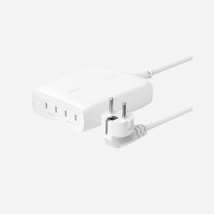 Belkin WCH015VFWH - Chargeur Secteur 200W 4x USB-C Power Delivery 3.1 GaN, Compatible Ordinateur Portable, Smartphone, Tablette, câble 1.5m