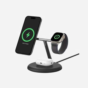 Belkin WIZ023VFBK Chargeur USB Intérieur Noir pour Smartphone, Smartwatch, Écouteurs - Recharge sans Fil - Compatible iPhone 15/14/13/12, Apple Watch, AirPods - 3 Appareils - Miniature 4