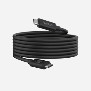 Belkin INZ004BT2MBK Câble USB4 Gen 2x2 USB-C Mâle/Mâle 2m Noir 20 Gbit/s 240W avec Thunderbolt - Support Résolution 4K/60Hz - Miniature 5