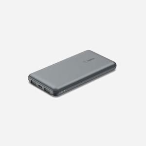 Belkin BPB011BTGY - Batterie Externe 10000 mAh Gris, 2x USB-A (12W), 1x USB-C (15W), Puissance Totale 15W, Recharge Smartphones/Tablettes/Casques - Miniature 2