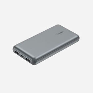 Belkin BoostCharge BPB012BTGY Batterie Externe 20000 mAh Gris - 2x USB Type-A 12W, 1x USB Type-C 15W, Recharge Smartphones/Tablettes, Câble USB-A vers USB-C - Miniature 2