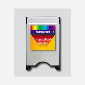 Transcend Adaptateur CompactFlash vers PCMCIA Type II/III, CF Type I, Argent, Dimensions 54x85.6x5mm, Windows/macOS/Linux, TS0MCF2PC