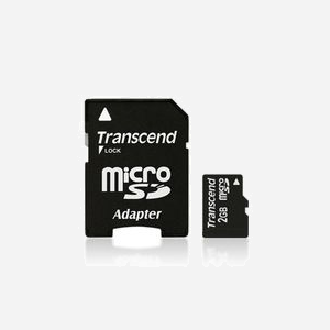 Transcend MicroSD 2Go TS2GUSD NAND Flash MLC - Lecture 20MB/s, Ecriture 13MB/s - Tension 2.7-3.6V, Température -25°C à 85°C avec adaptateur SD - Miniature 4