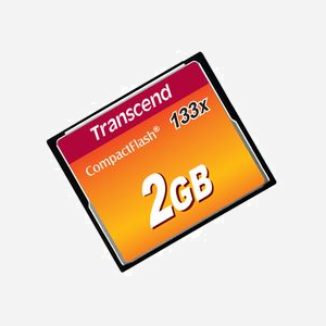 Transcend CompactFlash 2Go MLC 133x TS2GCF133 - Lecture 50MB/s, Ecriture 20MB/s - Température d'opération -25°C à 85°C - Miniature 4