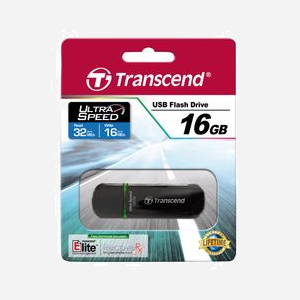 Clé USB Transcend JetFlash 600 16 Go USB 2.0 Type-A Compatible Windows, macOS, Linux Noir (TS16GJF600) Dim. 64x21x10mm, Poids 11g - Miniature 2
