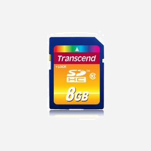 Transcend Carte Flash SDHC 8 Go Classe 10 NAND, Lecture 30 Mo/s, 2.7-3.6V, -25°C à 85°C, TS8GSDHC10