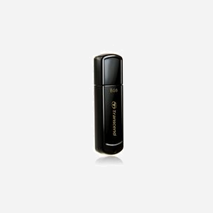 Transcend JetFlash 350 TS8GJF350 Clé USB 8 Go USB 2.0 Type-A Noir, compatible Windows, macOS 9.0+, Linux Kernel 2.4.2+